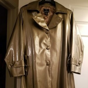 Vinyl trench coat